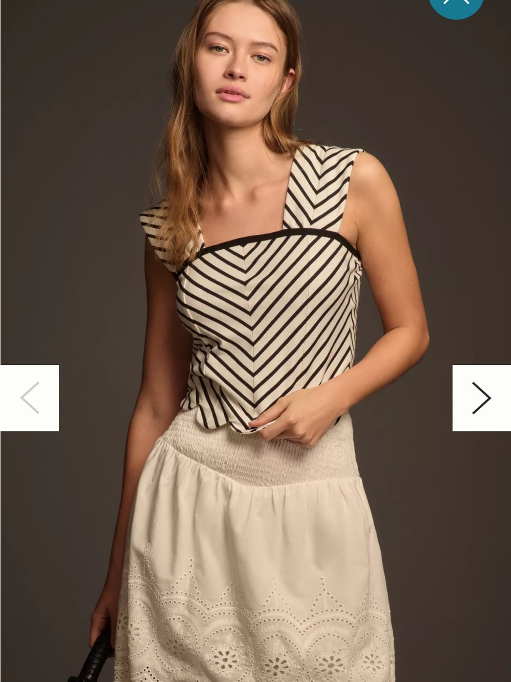 Maeve Square Neck Cropped Tee Small NWOT